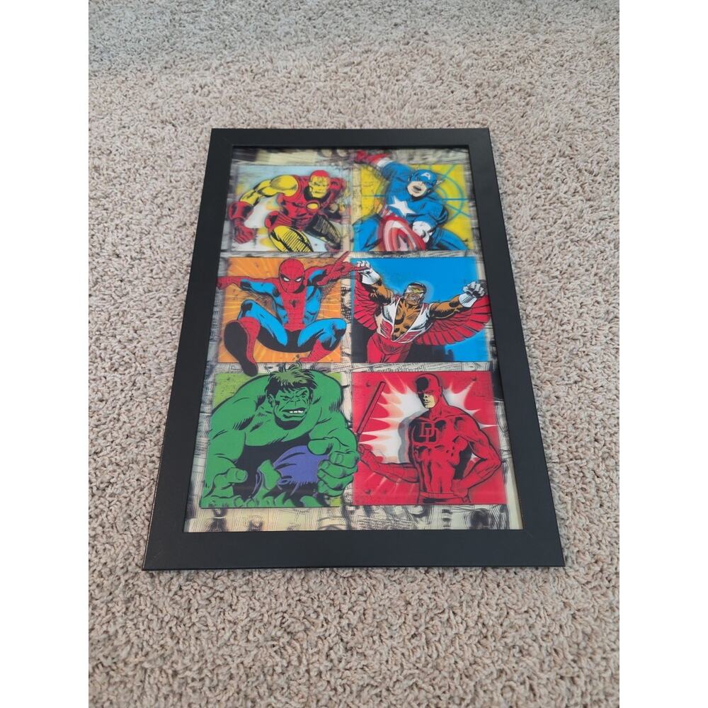 19"x13" Marvel Comics The Avengers 3D holographic Framed Wall Art